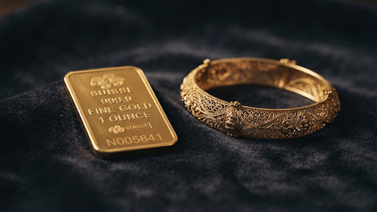 Gold Bar and Jewellery